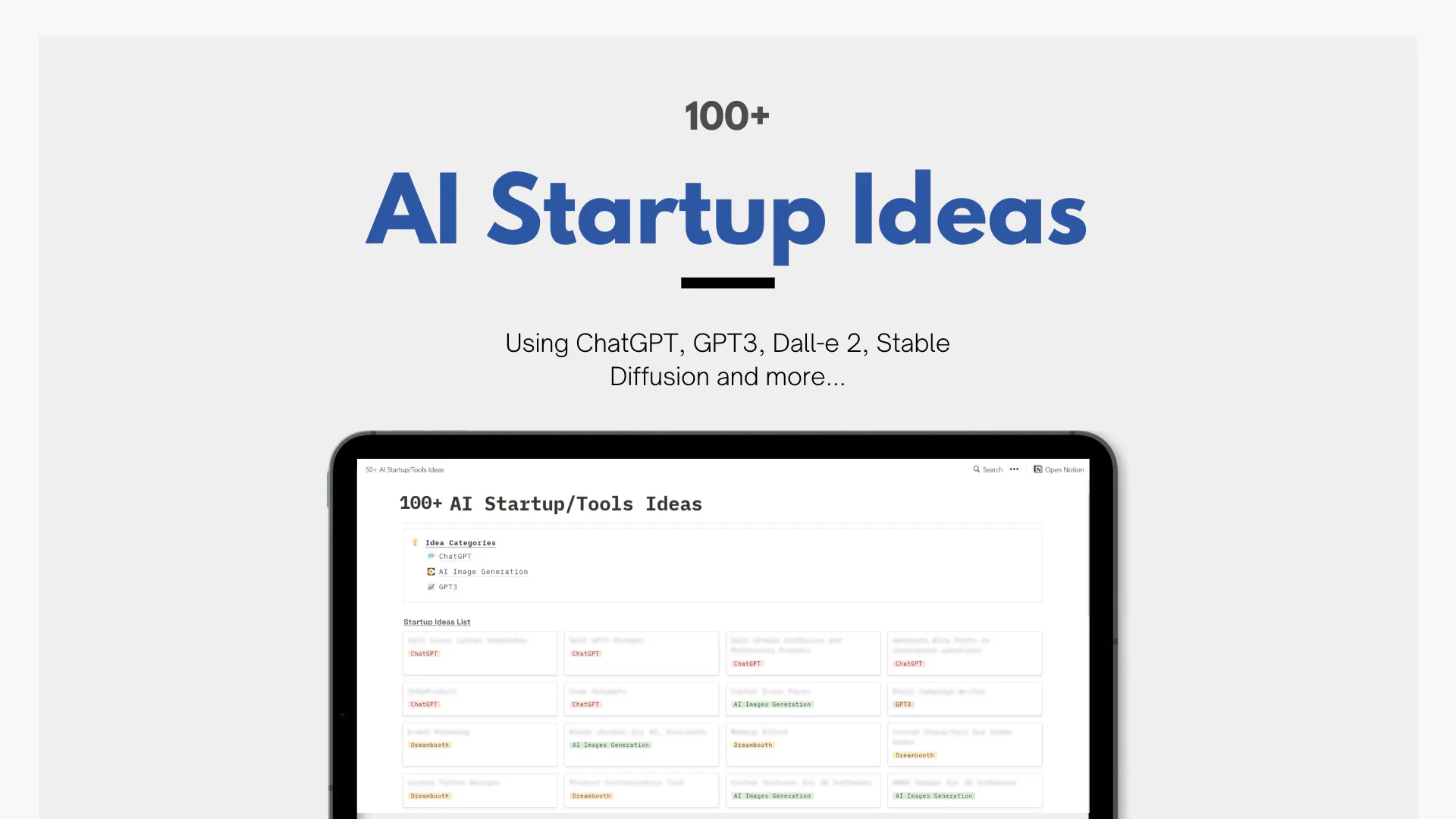 100+ AI Startup Ideas: AI Startup Ideas you can build using ChatGPT ...