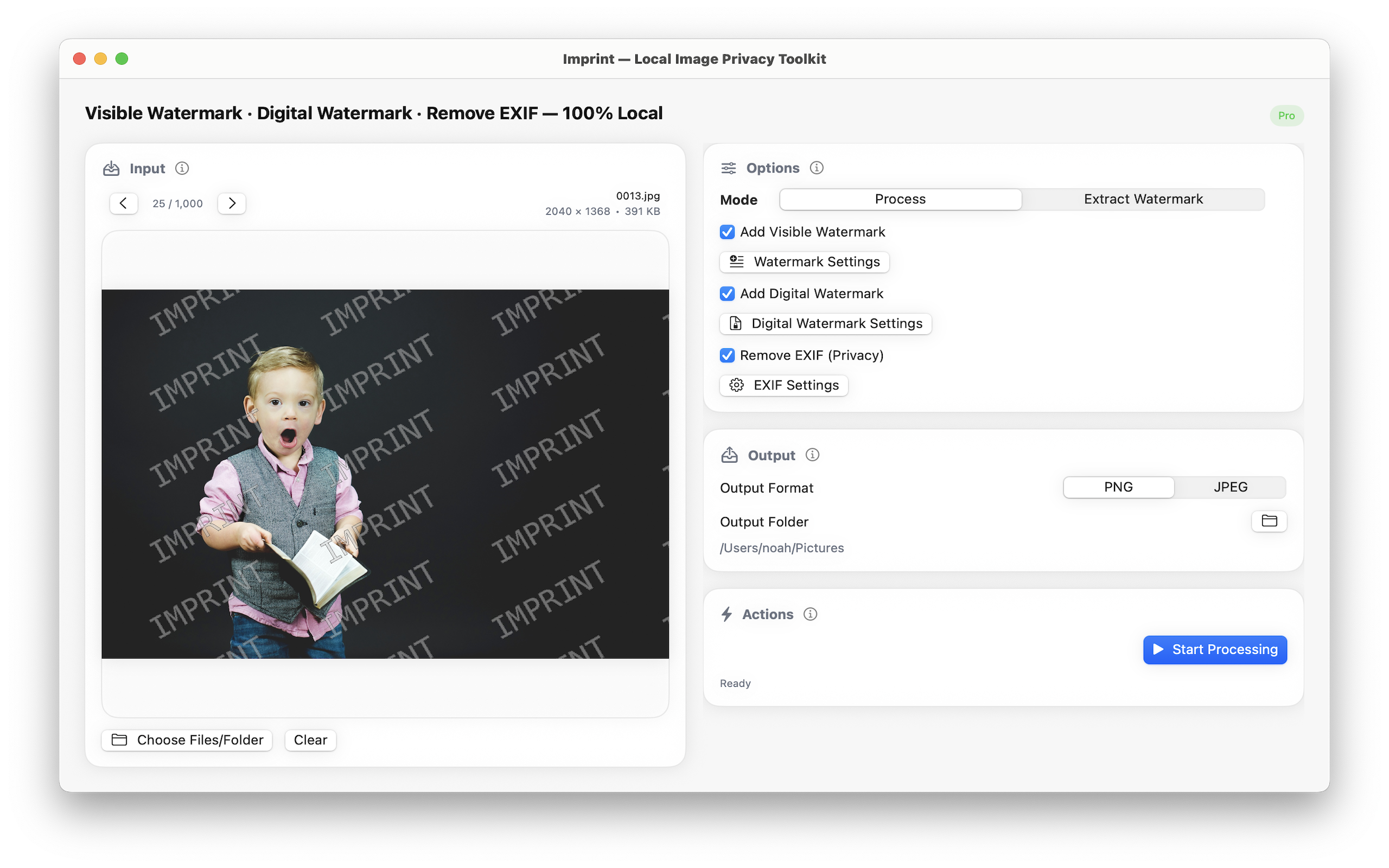 Imprint - Batch watermark hundreds of photos fast & offline (Mac) media 3