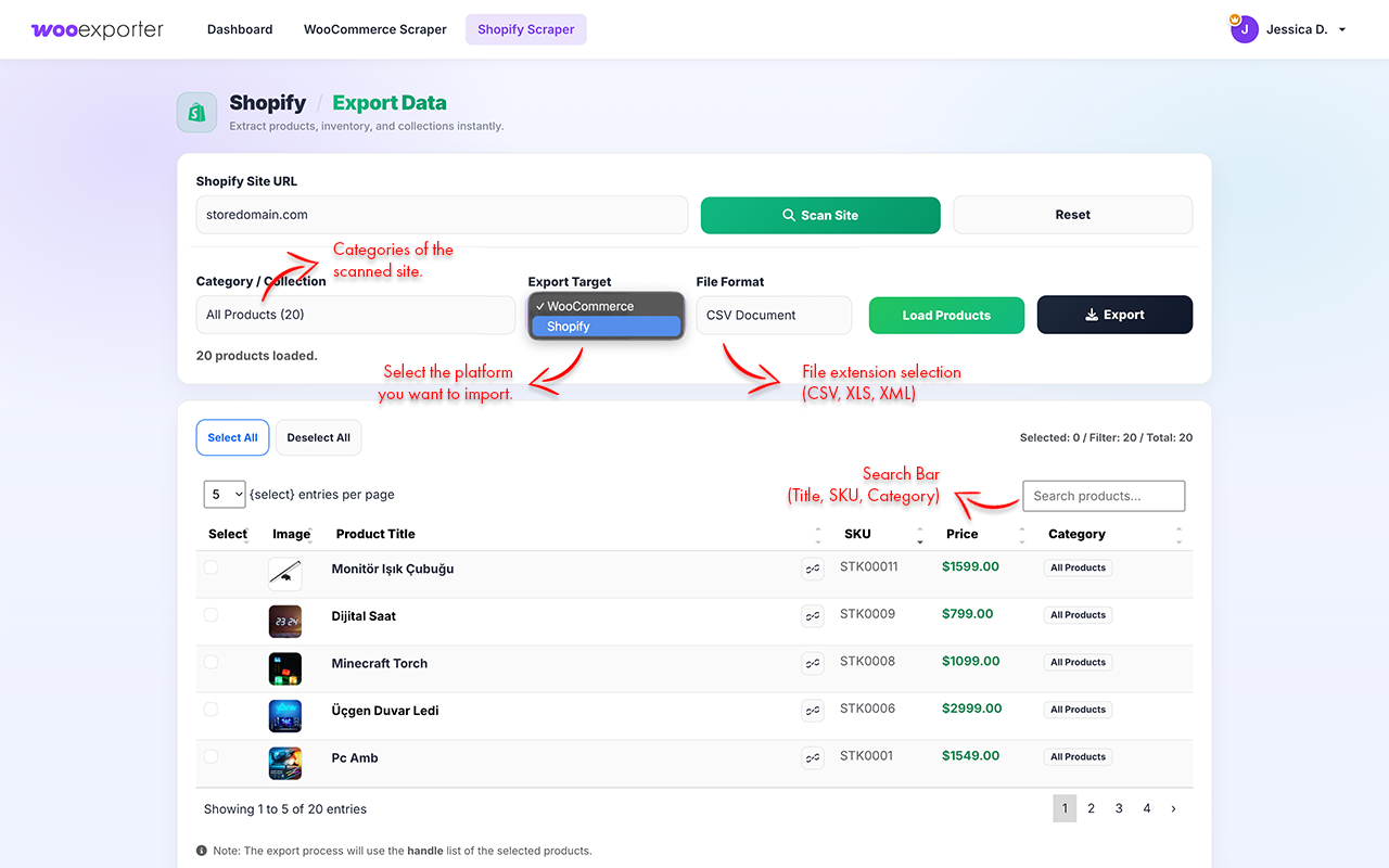 WooExporter - Woo & Shopify Scraper gallery image