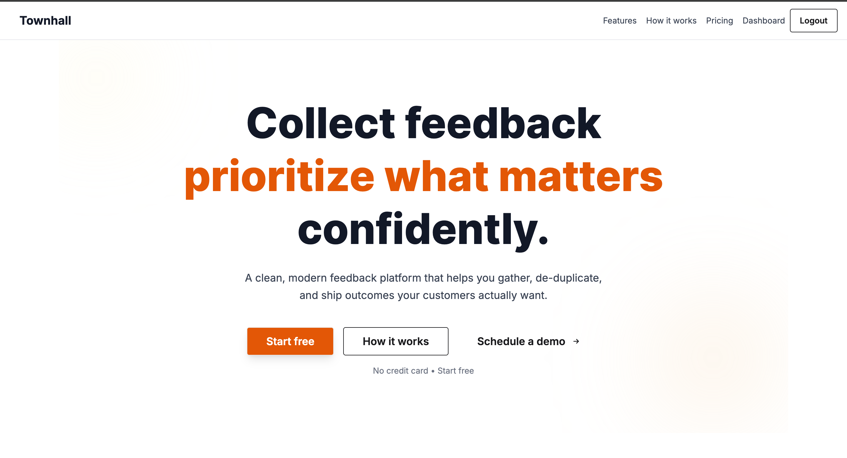 Townhall - Product Hunt launch logo and brand identity