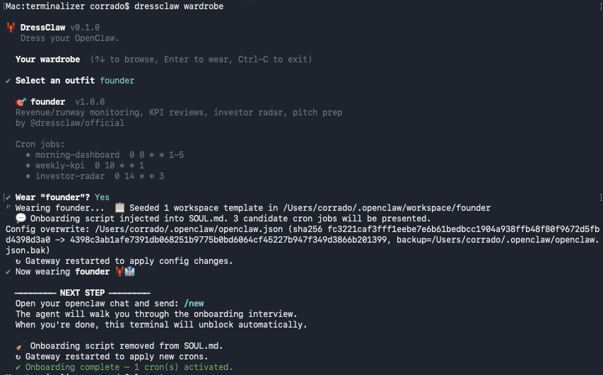 DressClaw—The Outfit Standard 4 OpenClaw gallery image