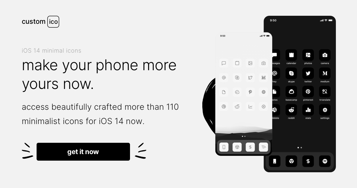 Customico Access 110 Beautifully Crafted Minimalist Icons For Ios 14 Product Hunt