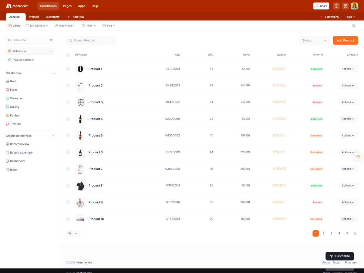 Metronic - шаблон администратора Bootstrap - React, Vue, Angular, Django, Asp.net Core, Laravel, Rails медиа 10