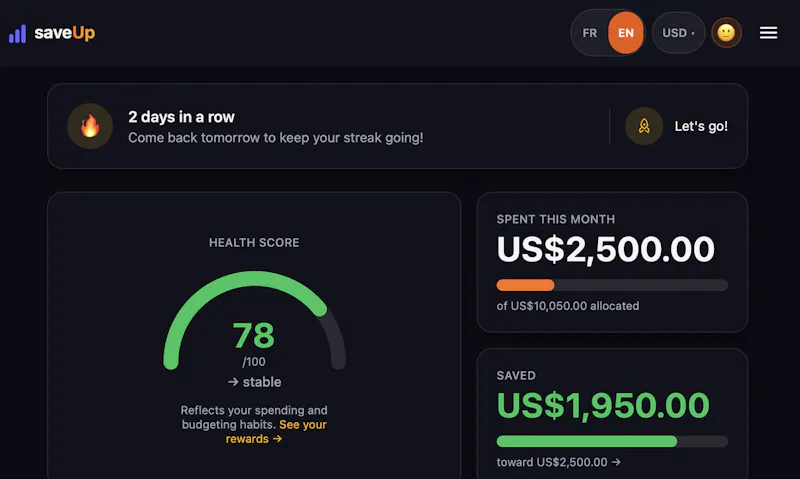 SaveUp screenshot 1