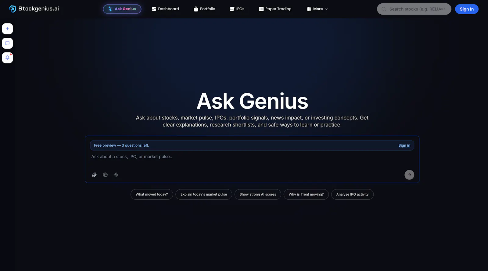 StockGenius.ai screenshot 2