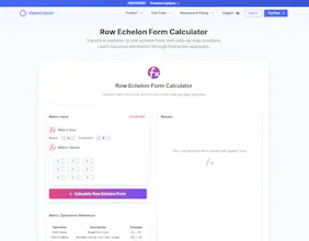 Row Echelon Form Calculator gallery image