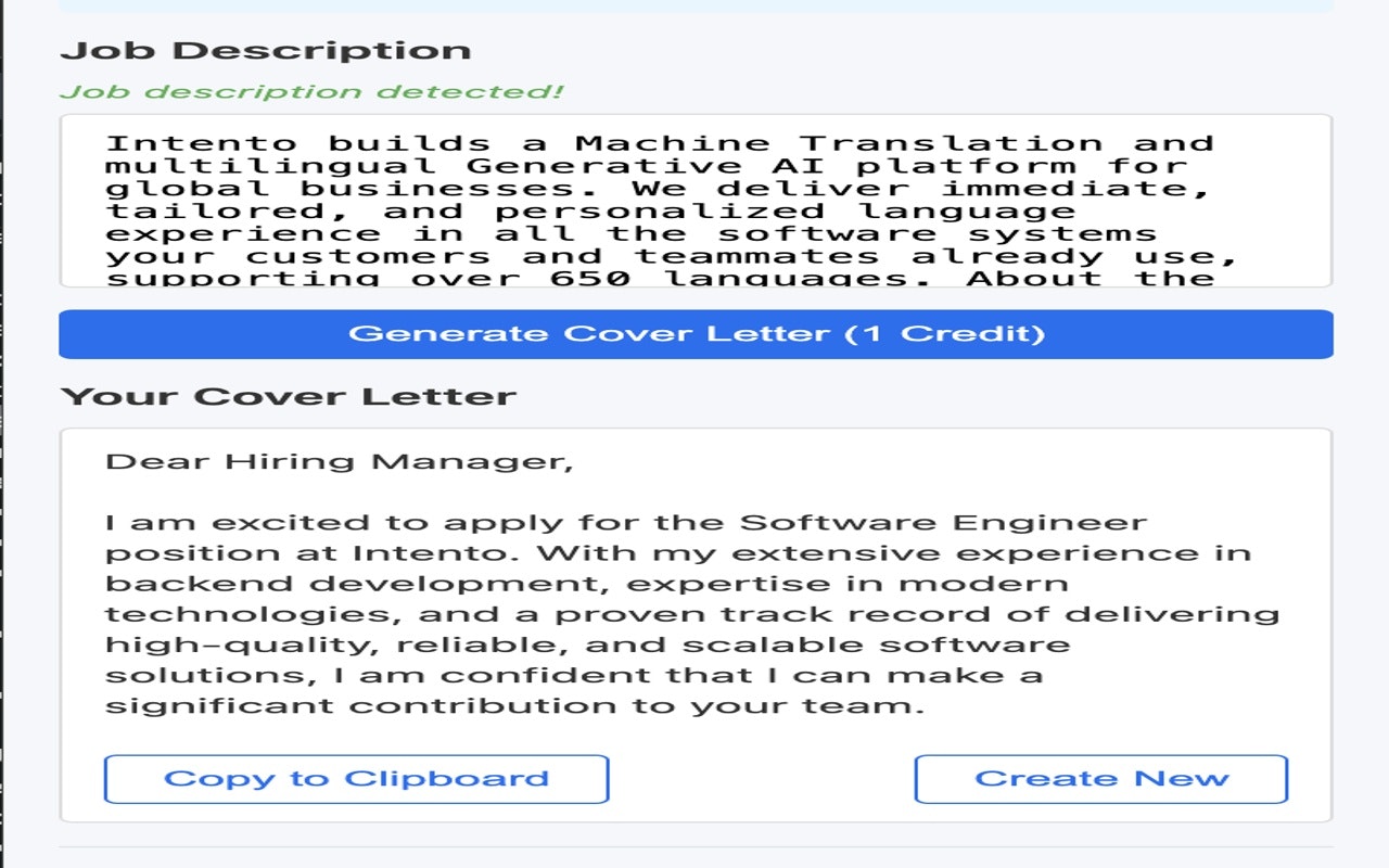cvtoletter - AI Cover Letters จาก CV ของคุณรายละเอียดงานใด ๆ media 2