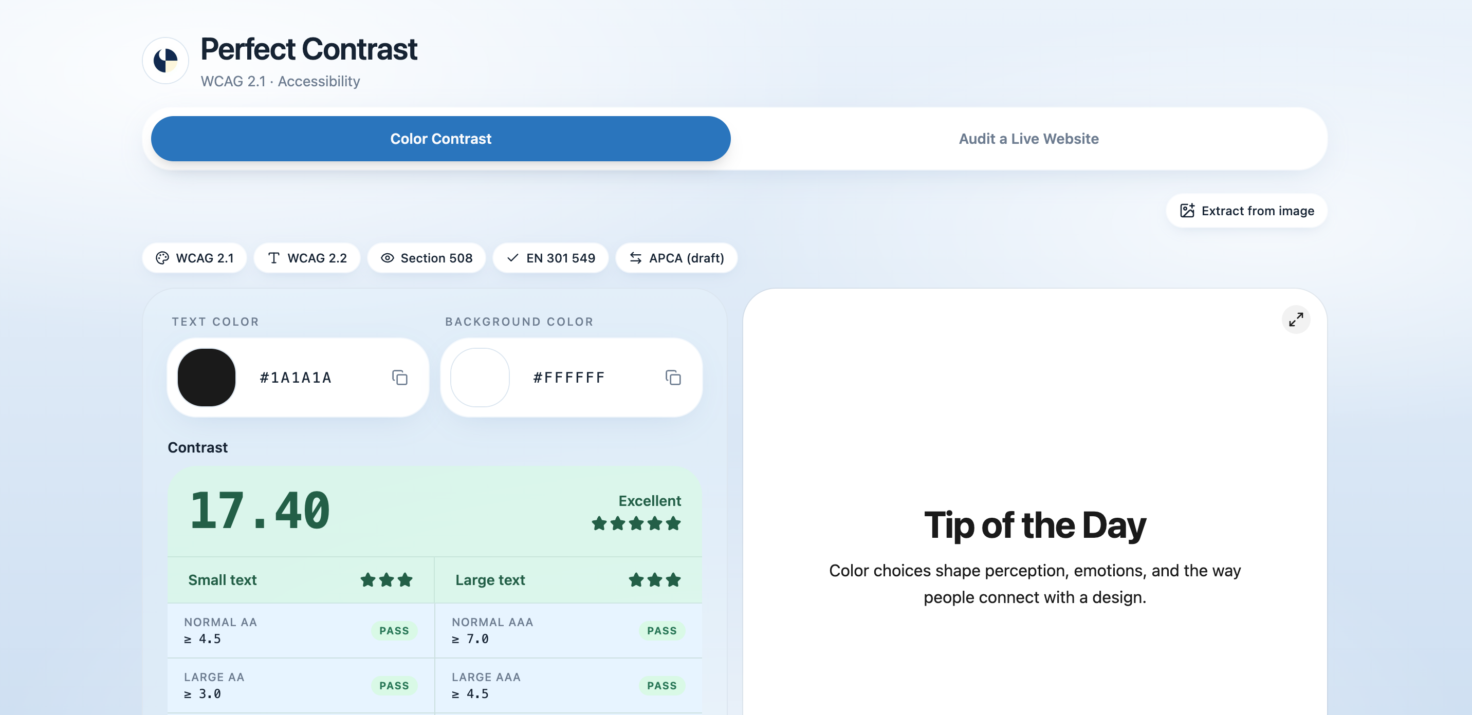 Color Contrast & Accessibility Checker gallery image