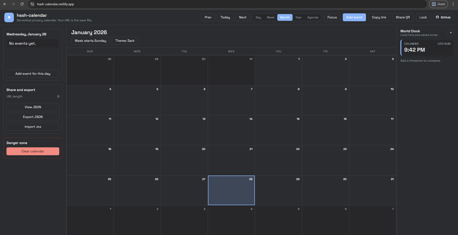 Hash Calendar gallery image