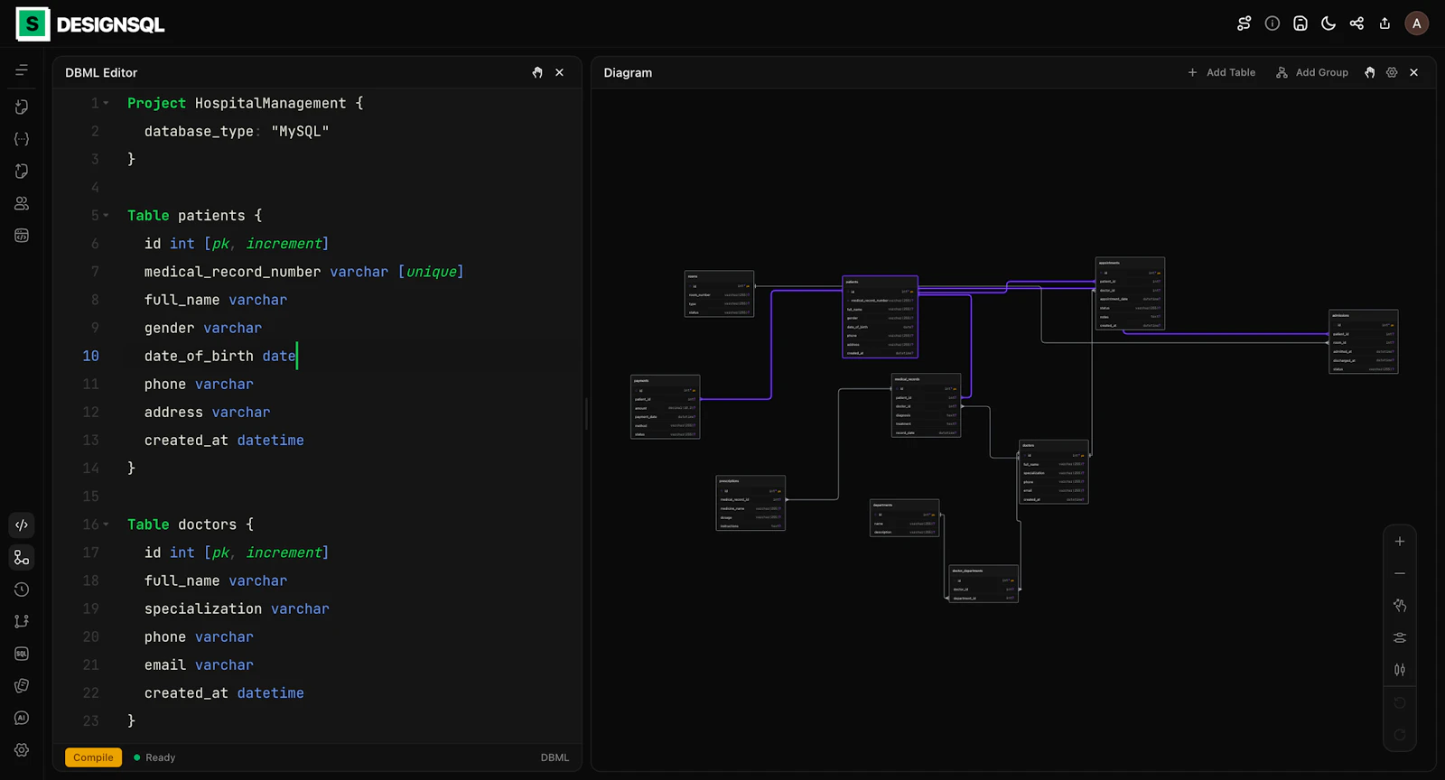 DesignSQL V2 screenshot 2