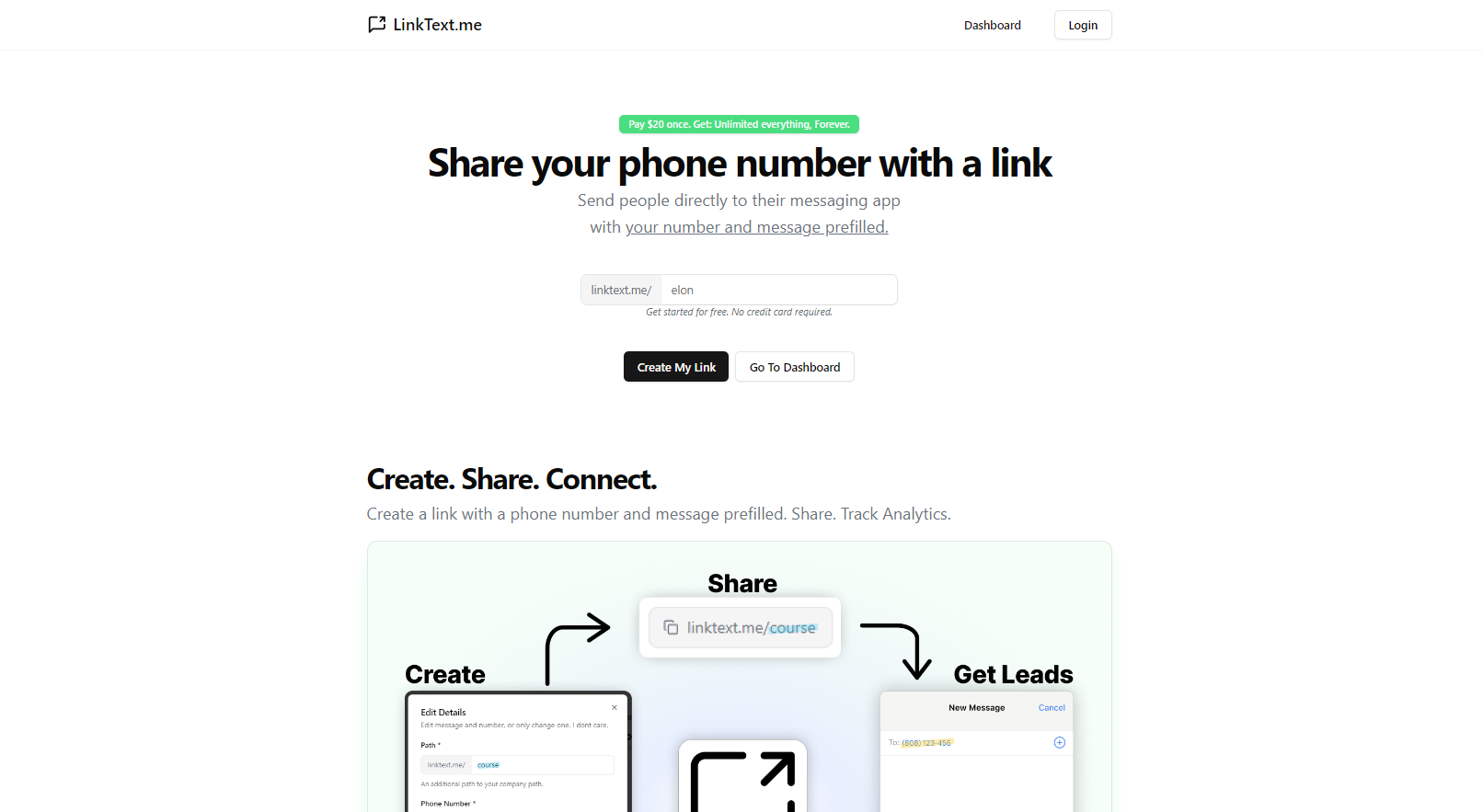 Linktext.me - CAL.com สำหรับ SMS และหมายเลขโทรศัพท์ media 1