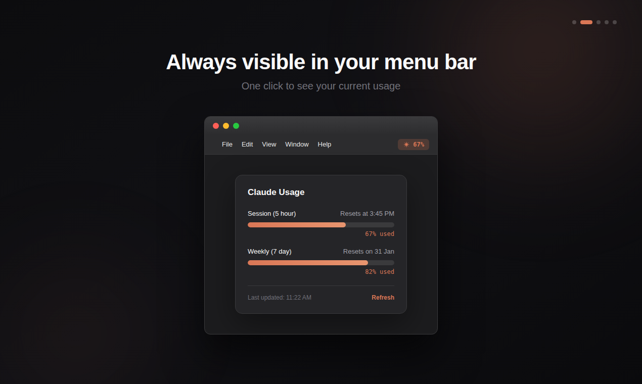 ClaudeUsageBar gallery image