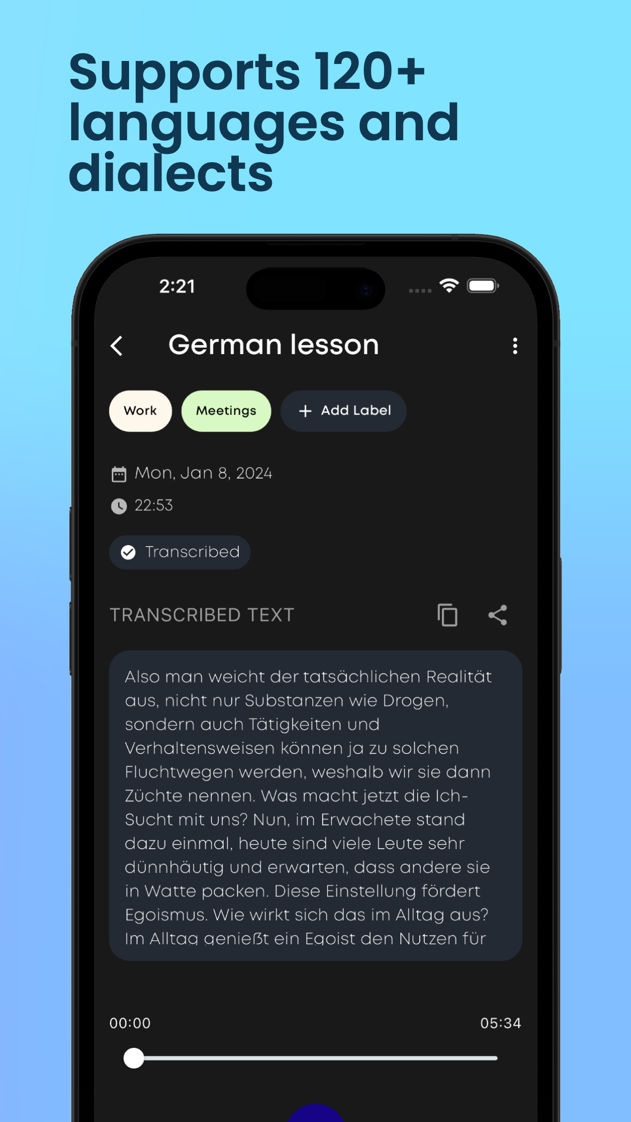 Voice Transcriber - Speech to text media 4