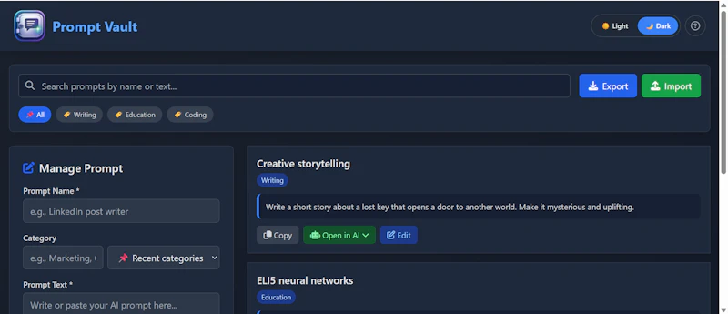 Prompt Vault screenshot 3