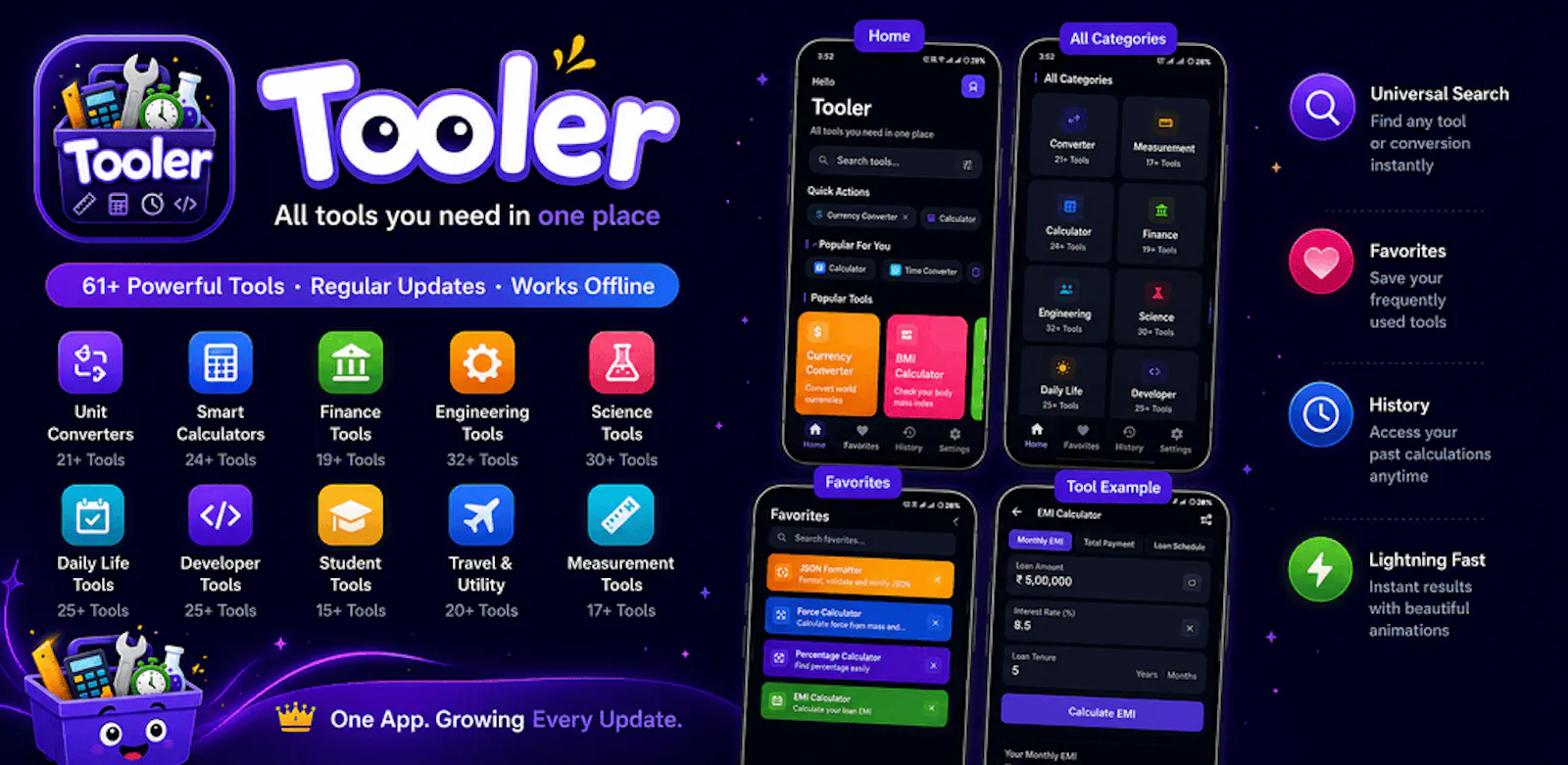 Tooler: Calculators and Tools screenshot 1