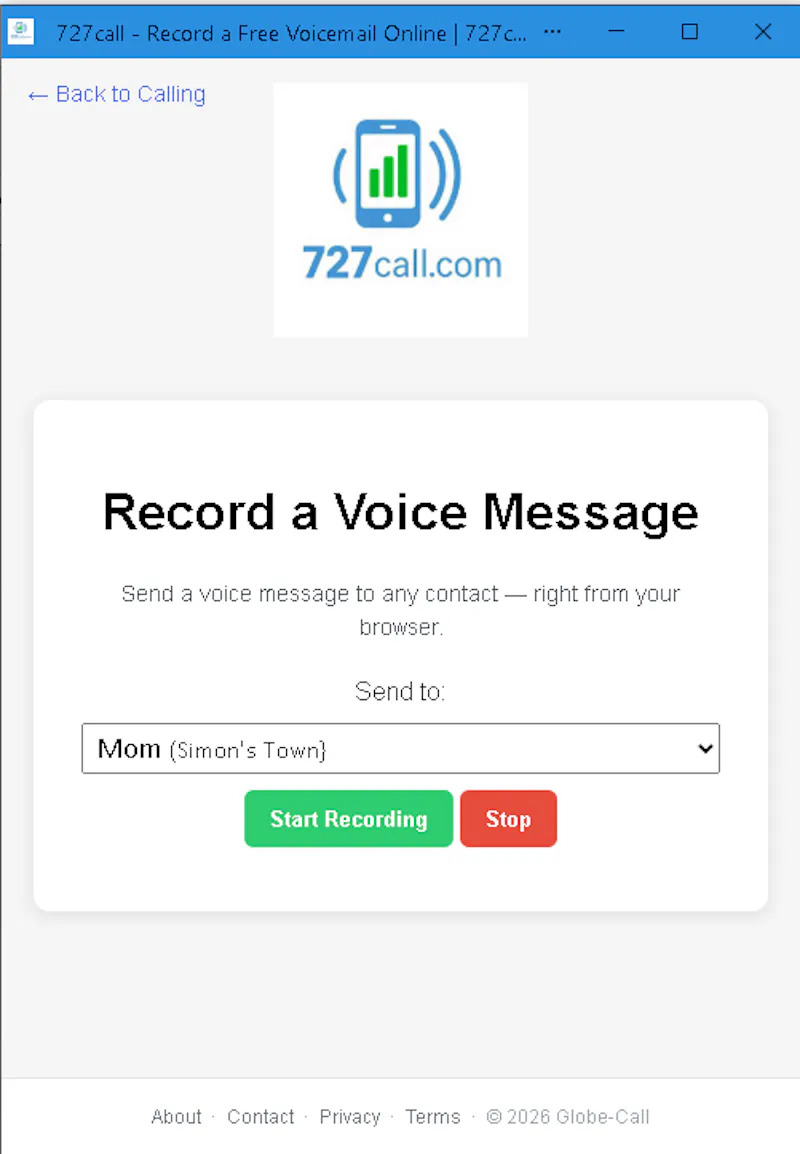 727call.com screenshot 6