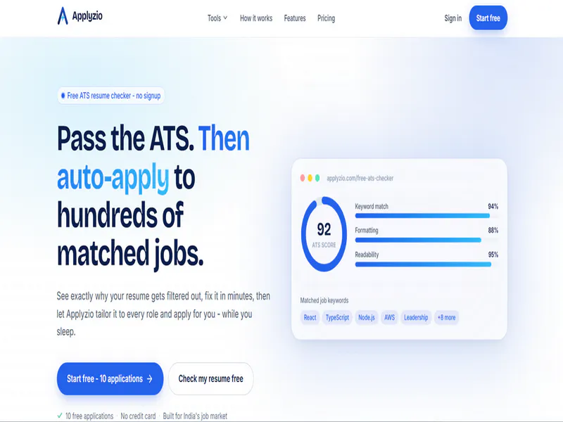 Applyzio screenshot 1