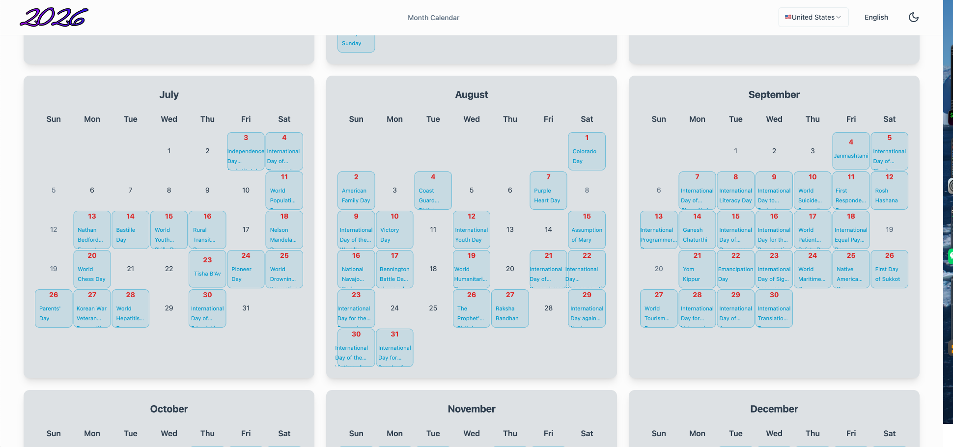 2026 Calendar gallery image