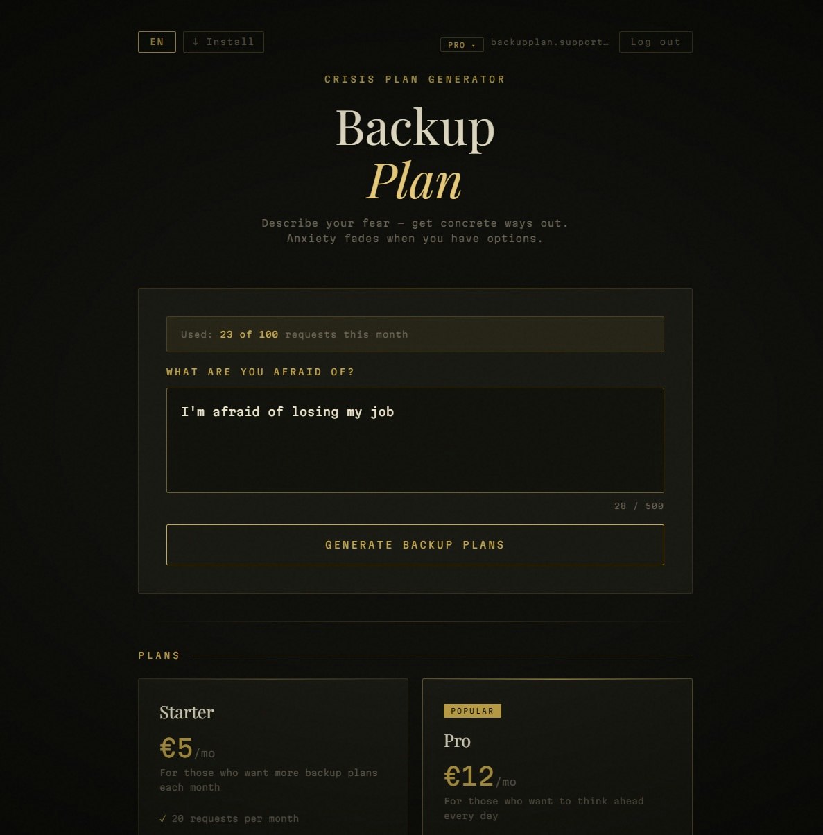 Backup Plan gallery image