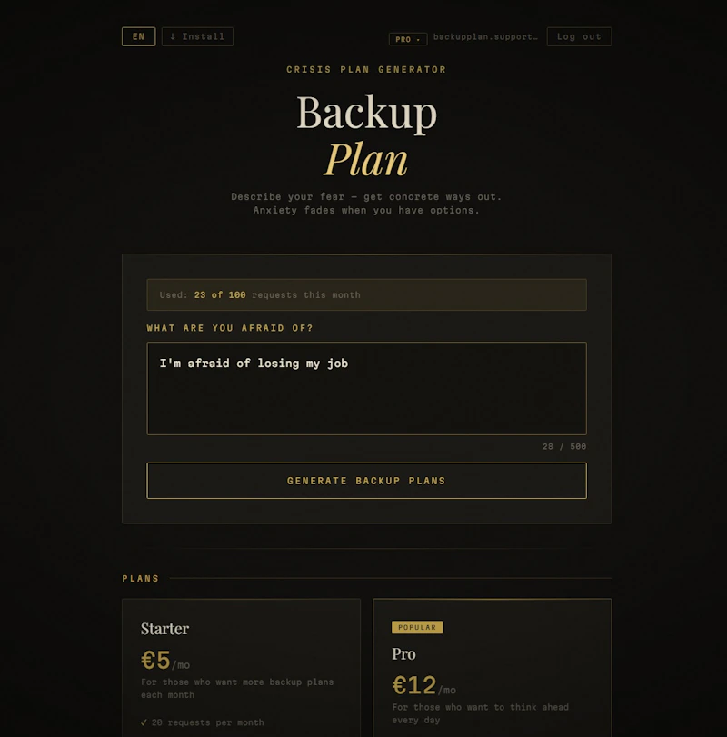 Backup Plan screenshot 3