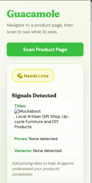 Guacamole - AI visibility for merchants gallery image
