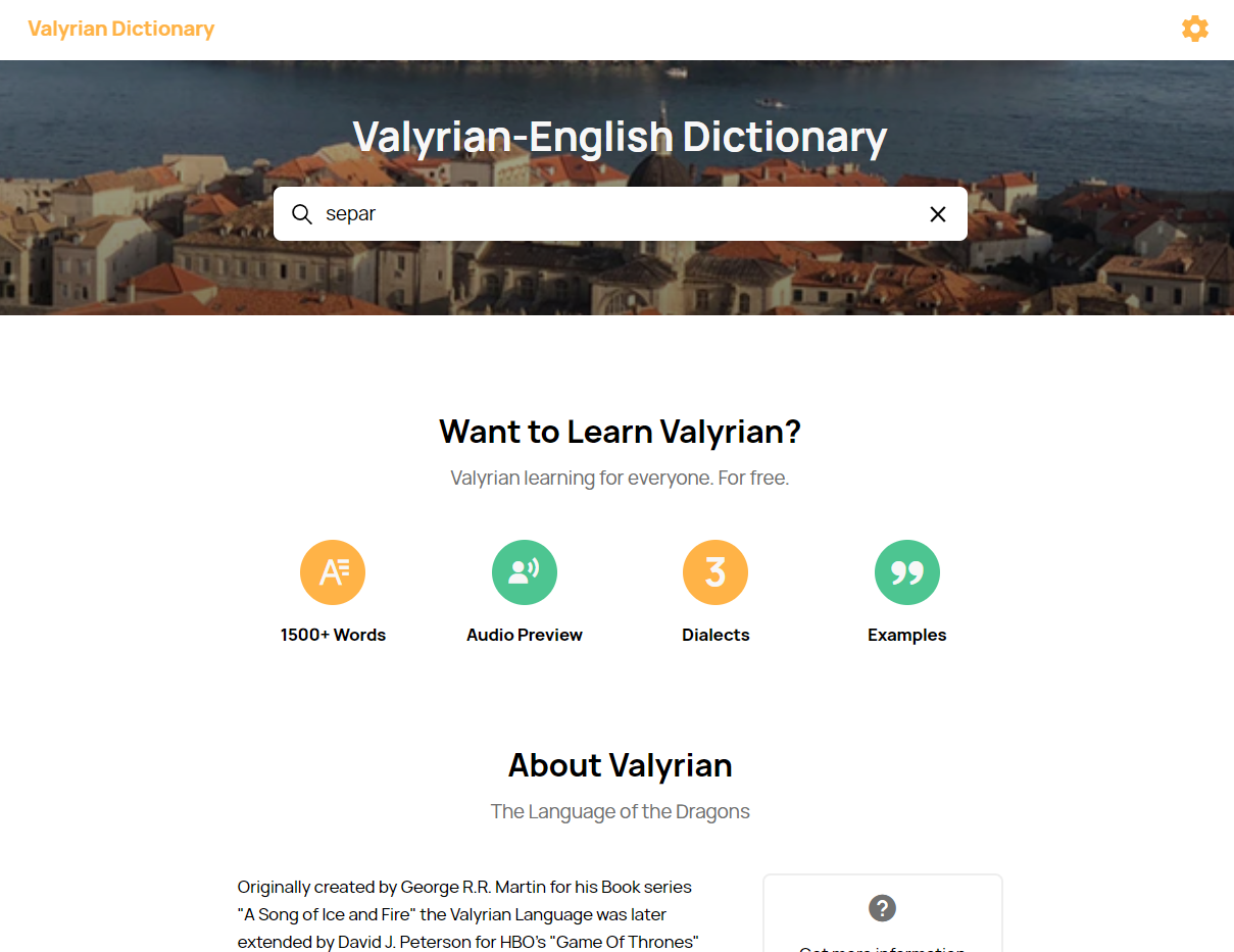 Valyrian Dictionary gallery image