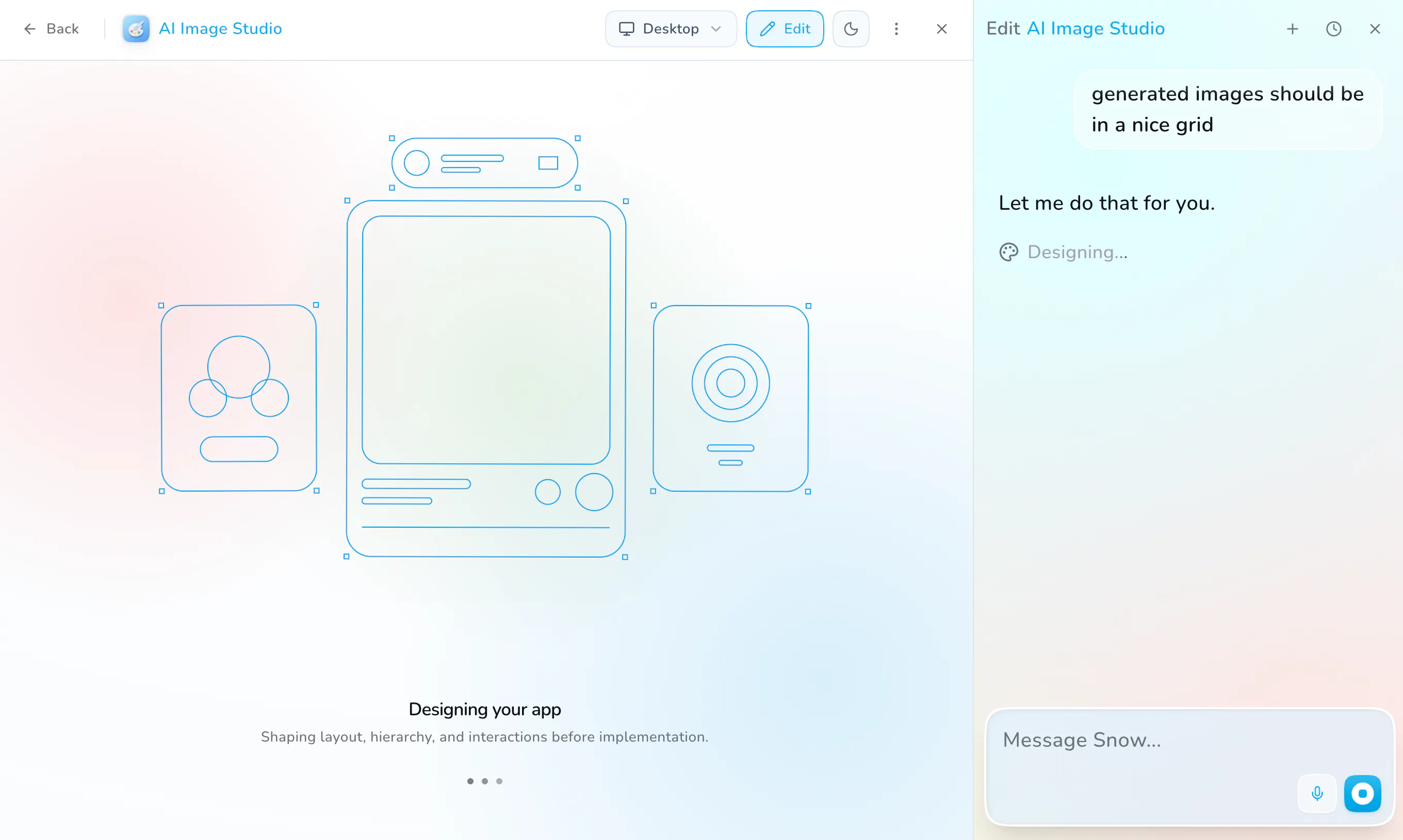 Snow chat gallery image