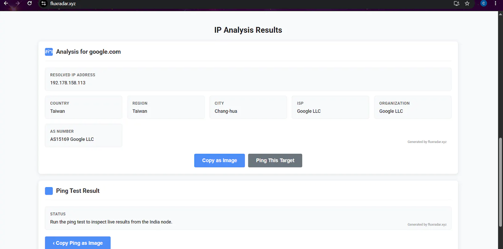 FluxRadar screenshot 2