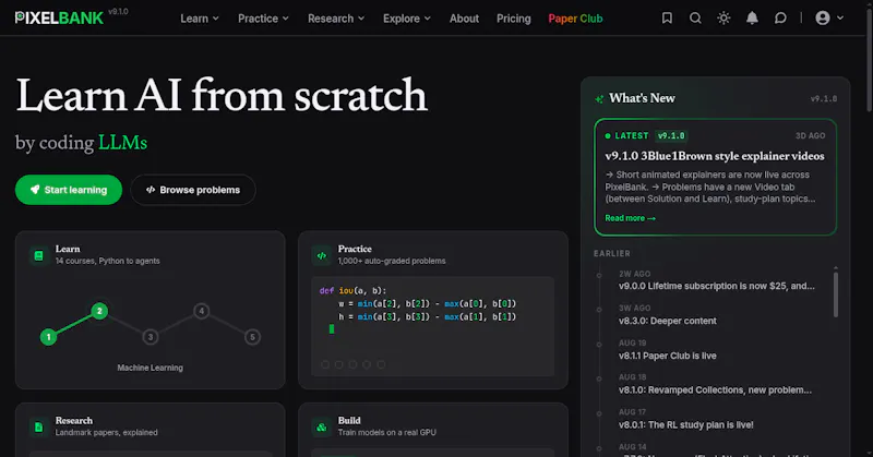 PixelBank - Learn AI the right way screenshot 2