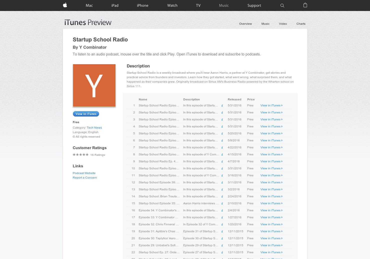 Startup School Radio