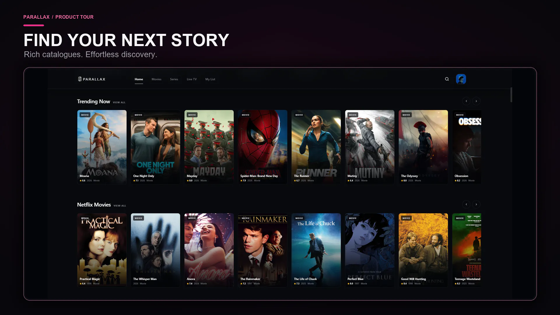 PARALLAX Streaming gallery image