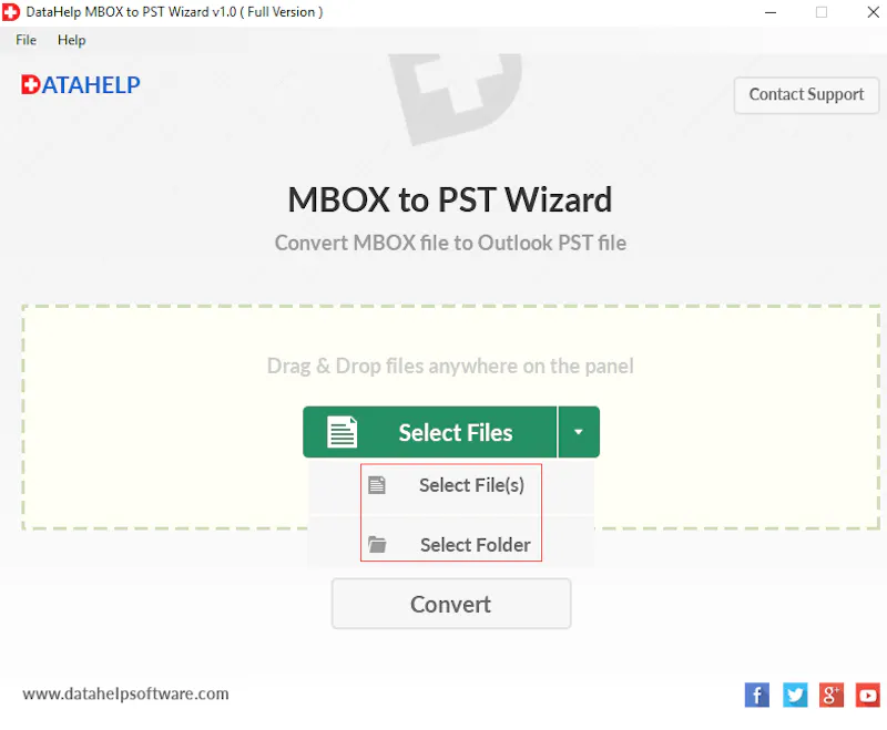 DataHelp MBOX to PST Converter Software screenshot 4