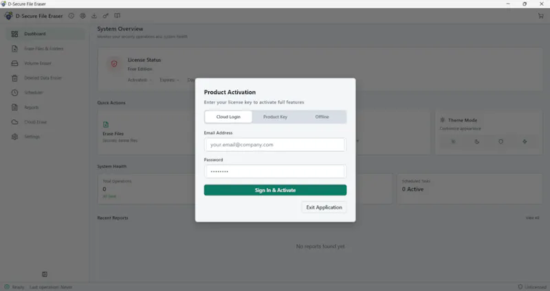 D-Secure File Eraser screenshot 1