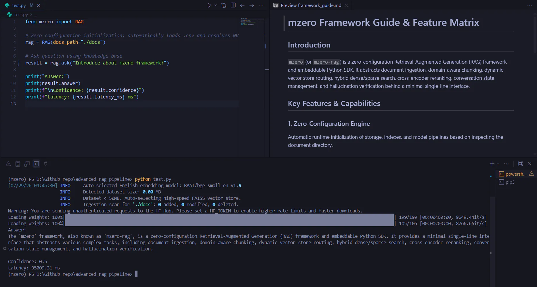 mzero: Zero-Configuration RAG Framework gallery image