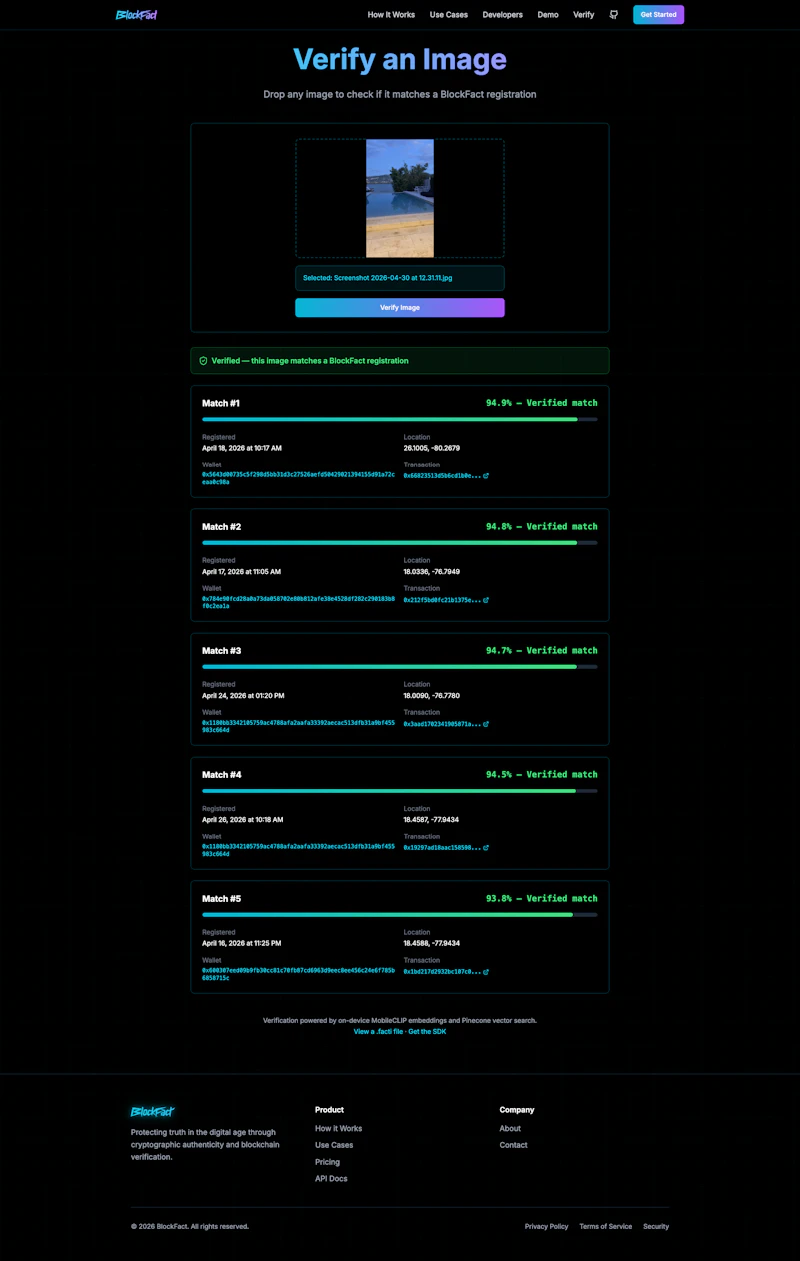 BlockFact screenshot 2