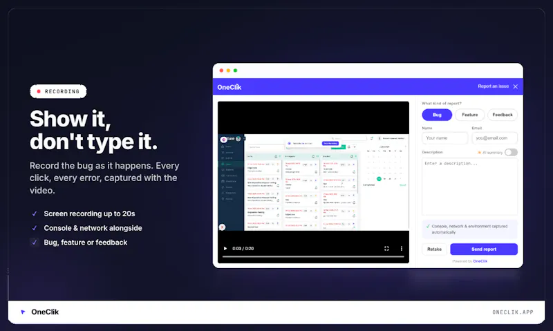 Oneclik screenshot 3