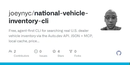 National Vehicle Inventory CLI gallery image