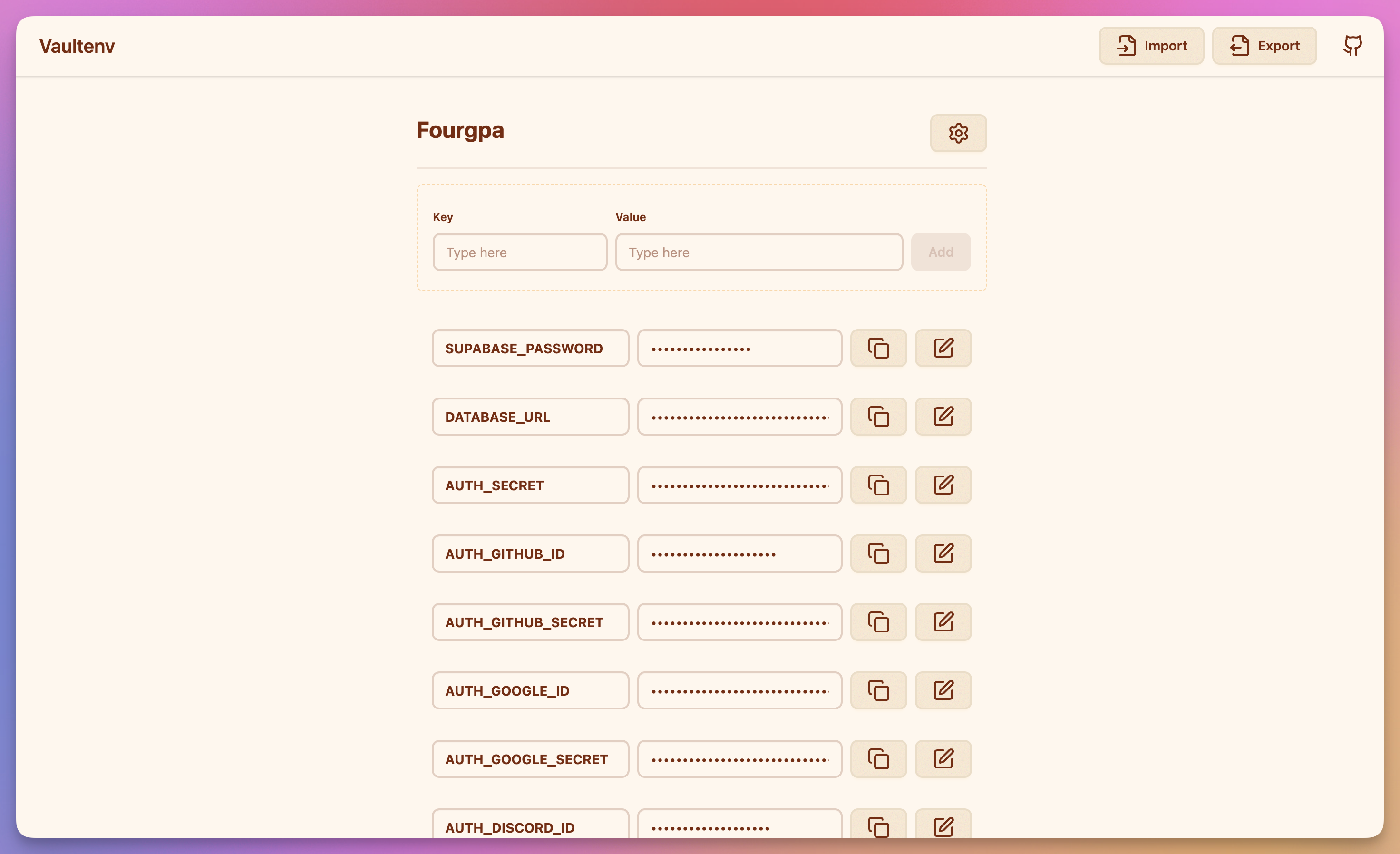 Vaultenv gallery image