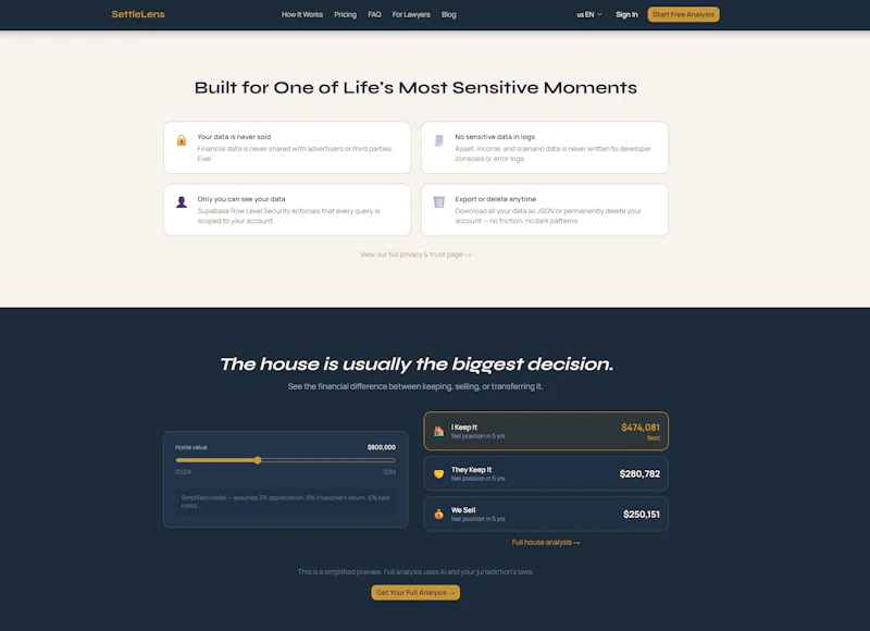 SettleLens screenshot 2