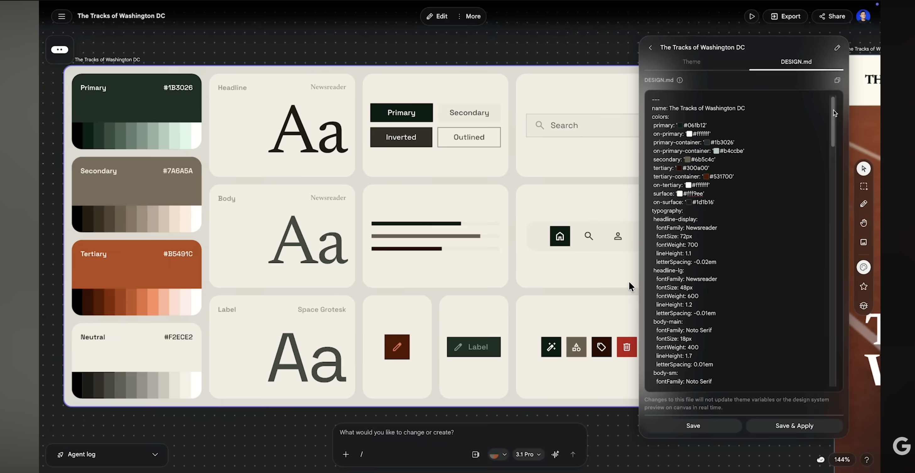 DESIGN.md by Google Stitch gallery image