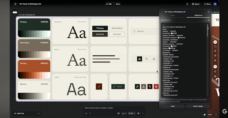 DESIGN.md by Google Stitch screenshot 3