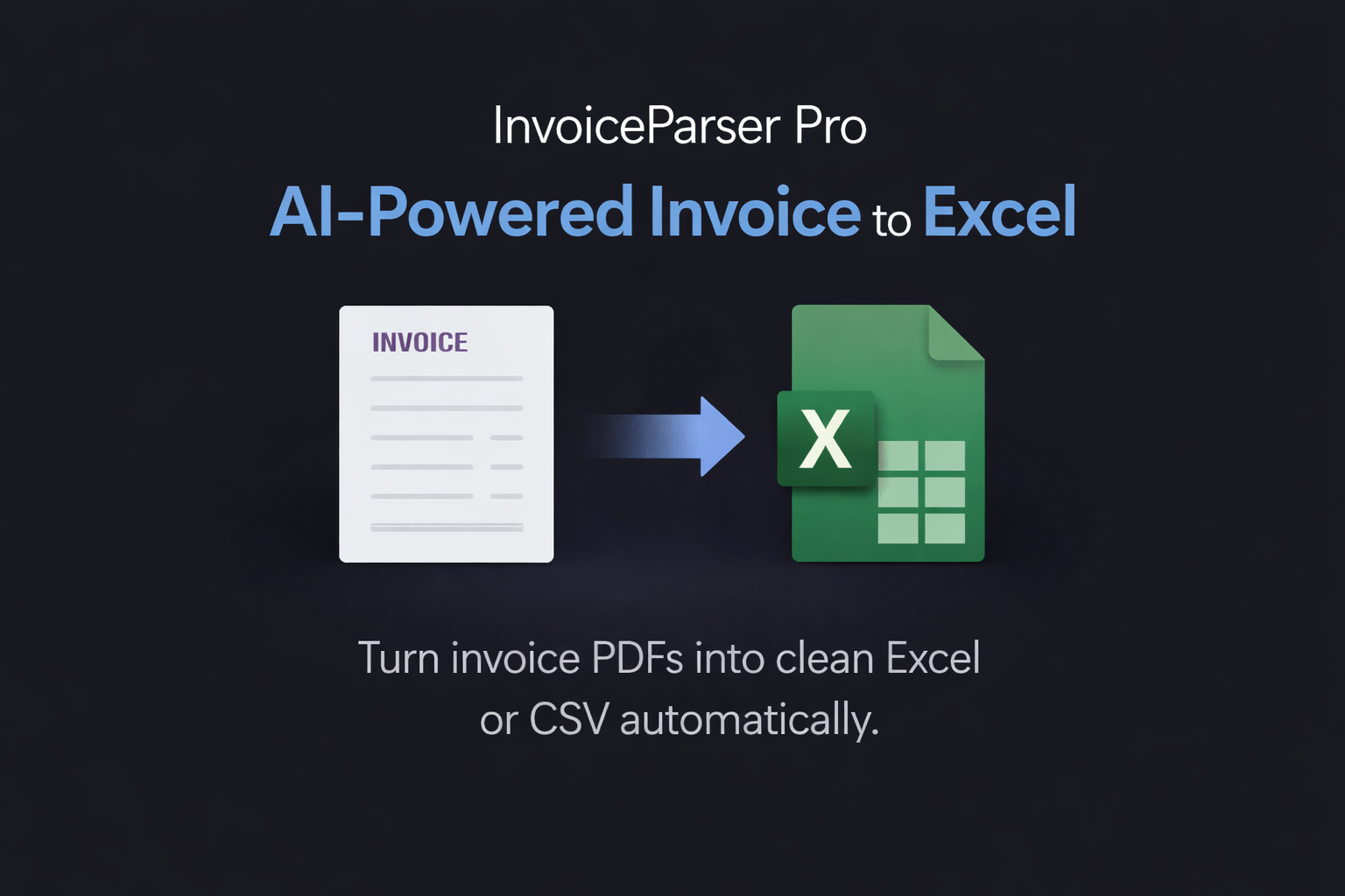 InvoiceParser Pro - Main product screenshot demonstrating key features and user interface