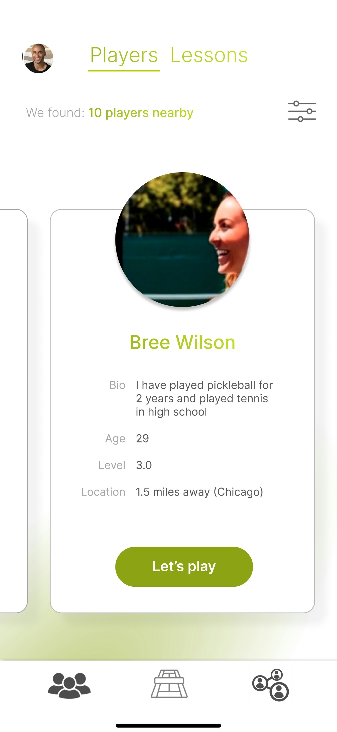 Buscador de jugadores de enganche - Encuentra gente para jugar pickleball y tenis con cerca media 3
