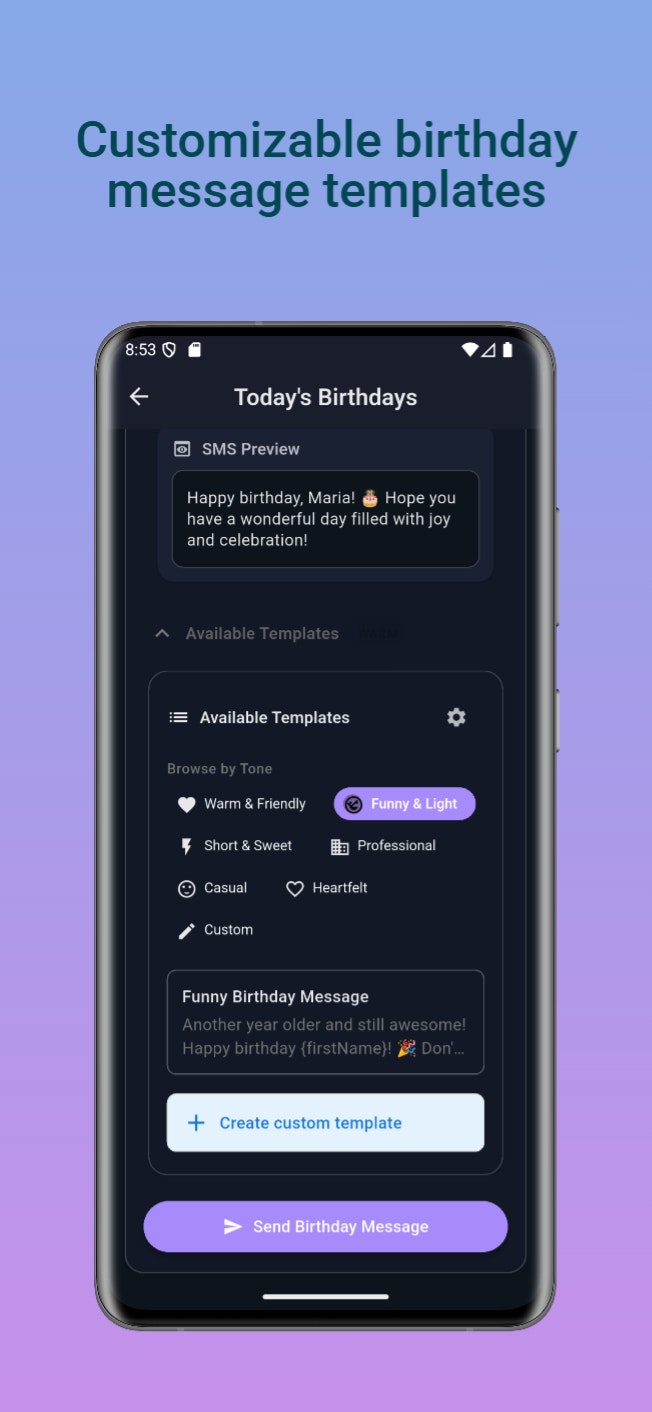 Média Coup de pouce d'anniversaire - Automatiser les messages texte d'anniversaire avec des rappels plus intelligents 4