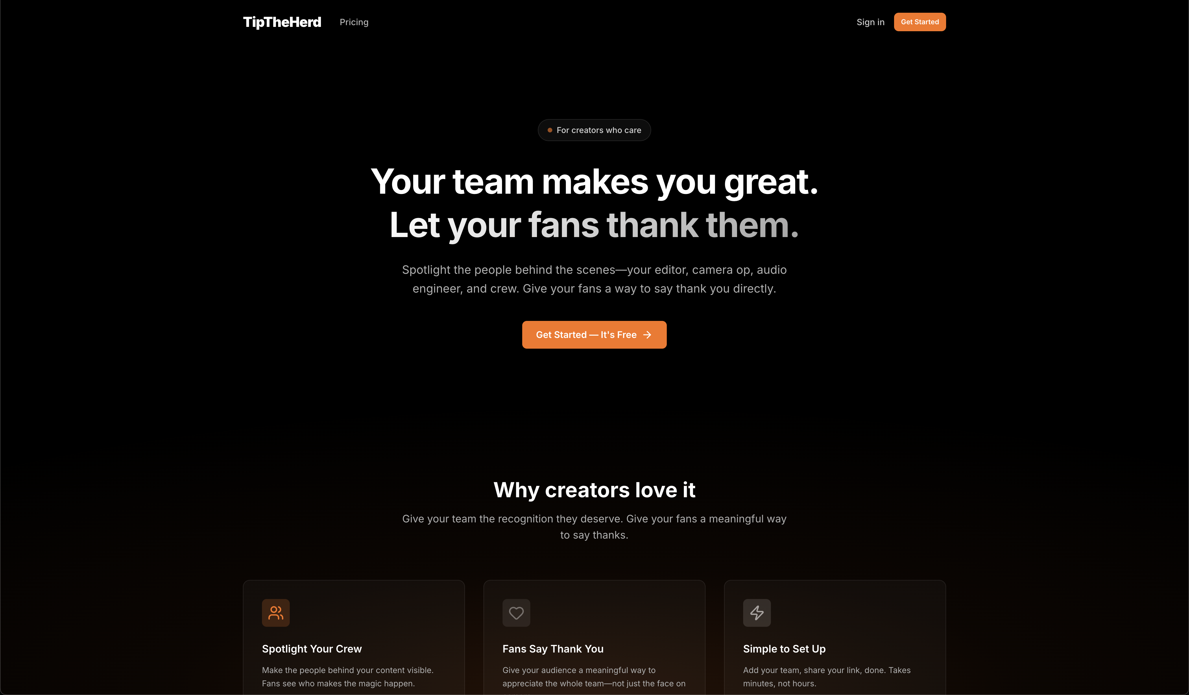 TipTheHerd - Main product screenshot demonstrating key features and user interface