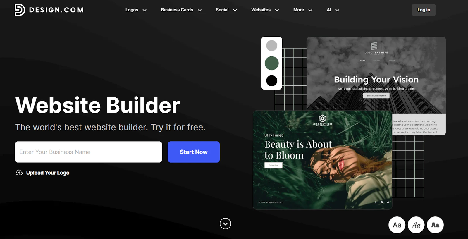 Design.com Website Builder screenshot 1