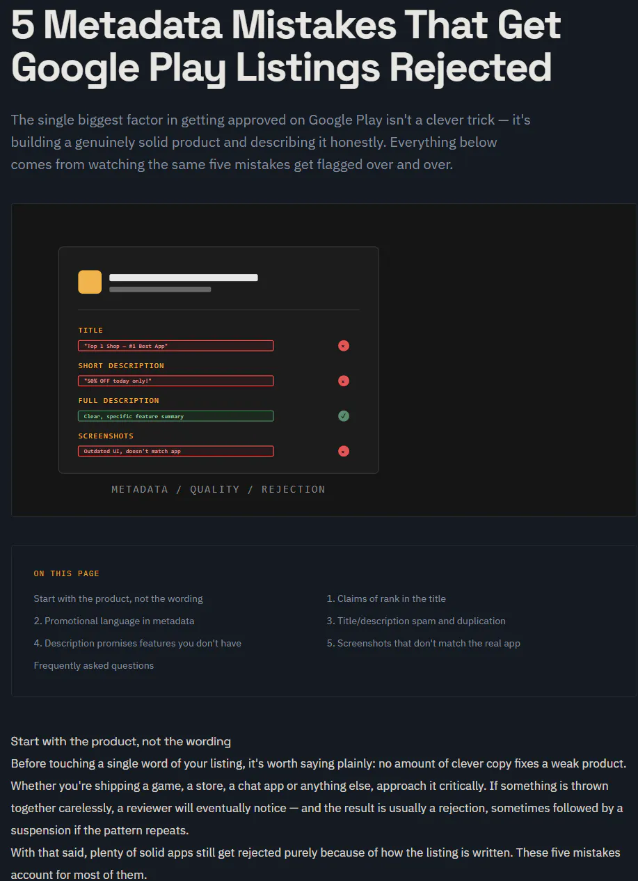 SubmitSafe: Pre-Check for Google Play gallery image