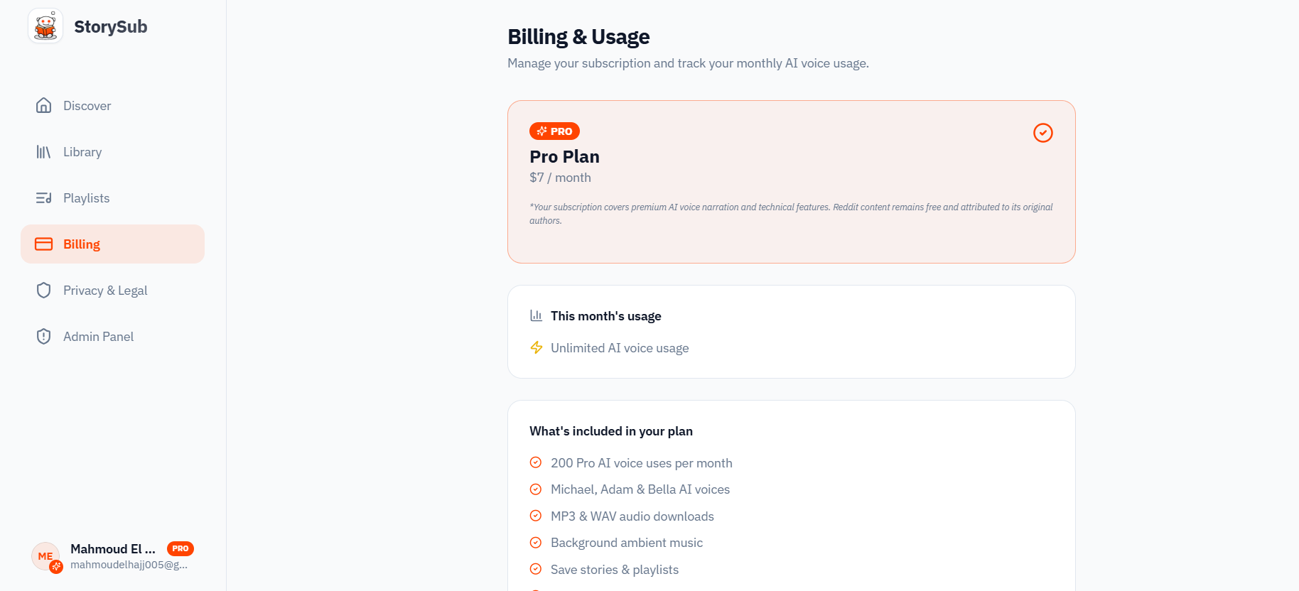 Spotify but for reddit stories gallery image