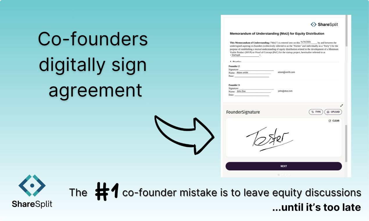 startuptile Share-Split-Co-founder equity agreements for MVP-stage projects