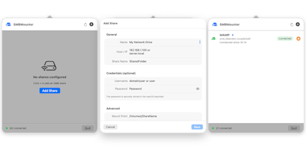 SMBMounter for MacOS gallery image
